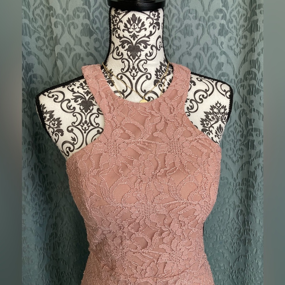 City Studio | NWT Glitter Floral Lace Bodycon Dress - Picture 3 of 8
